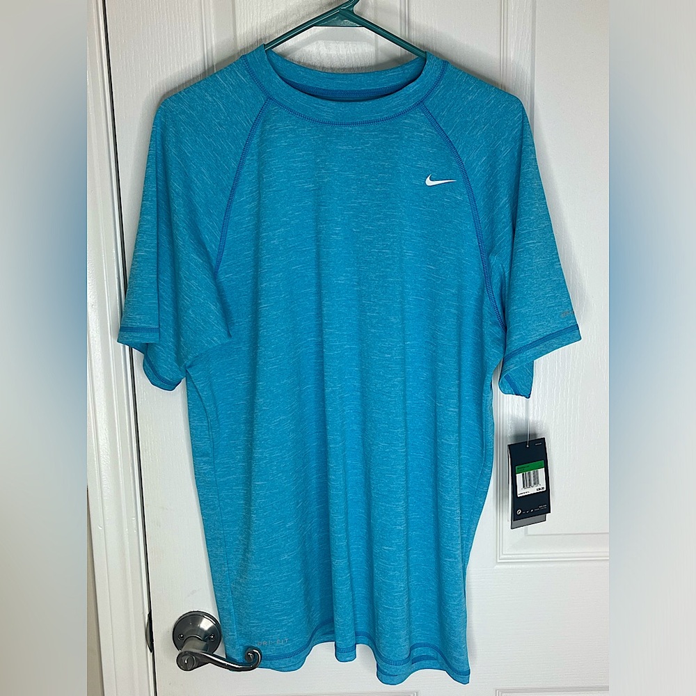 Blue Nike dri-fit shirt